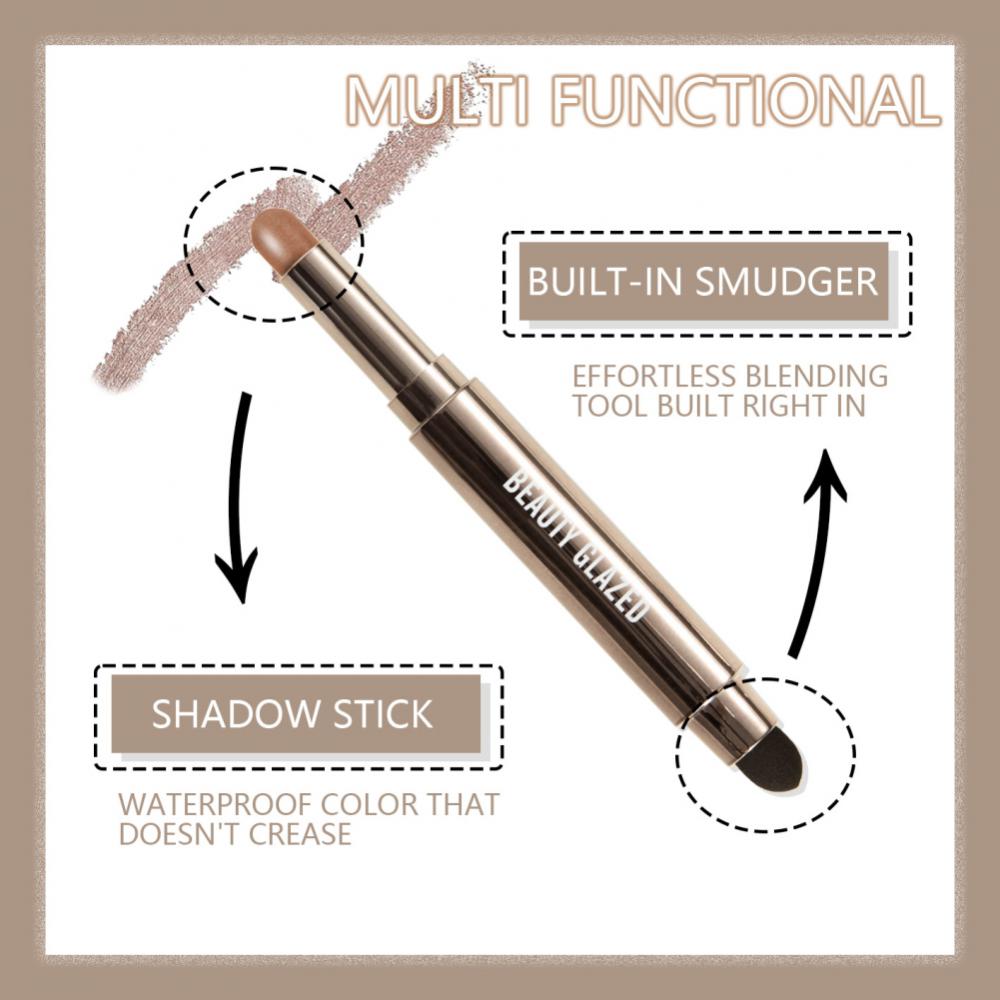 10 Color Double Ended Eyeshadow Stick with Brush