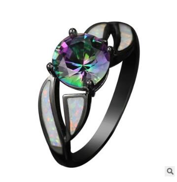 Colorful Black Square Ring