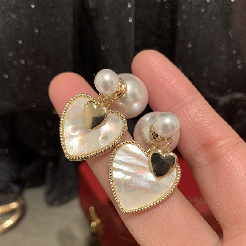 Vintage 925 Silver Pearl Earrings for Women