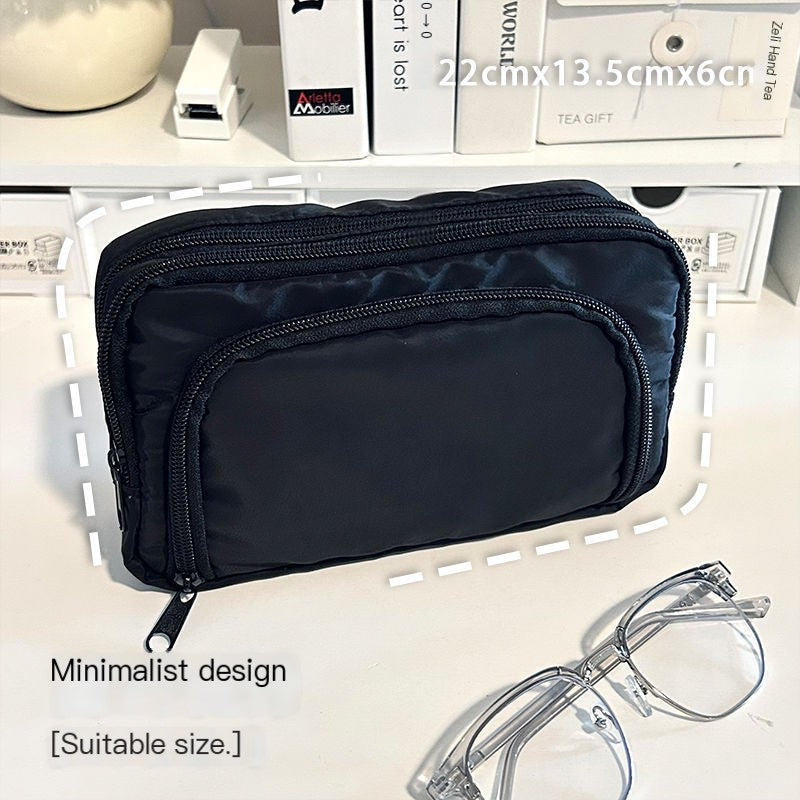 Large Capacity Pencil Bag with Front Window Design