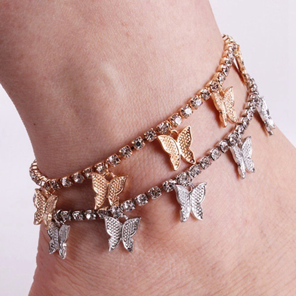 Small Butterfly Tassel Foot Decoration - Beach Jewelry