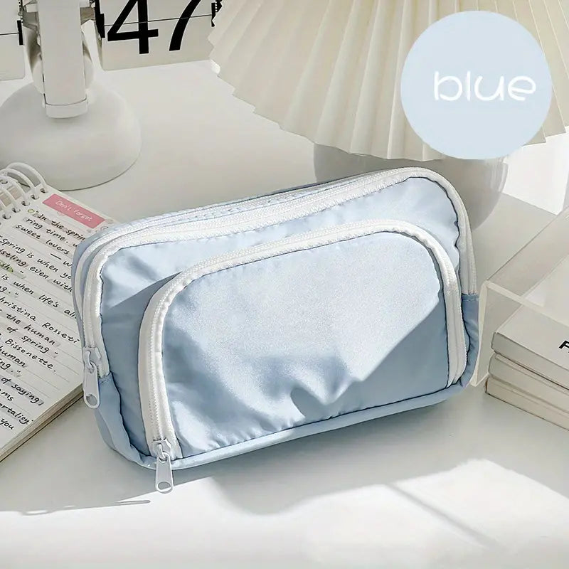 Large Capacity Pencil Bag with Front Window Design