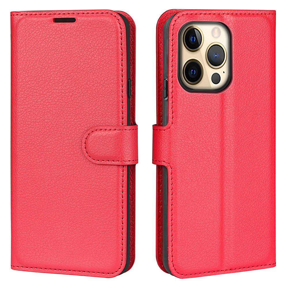 Lychee Pattern Flip Card Slot Phone Case
