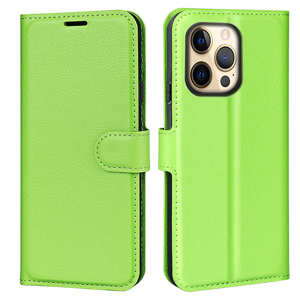 Lychee Pattern Flip Card Slot Phone Case