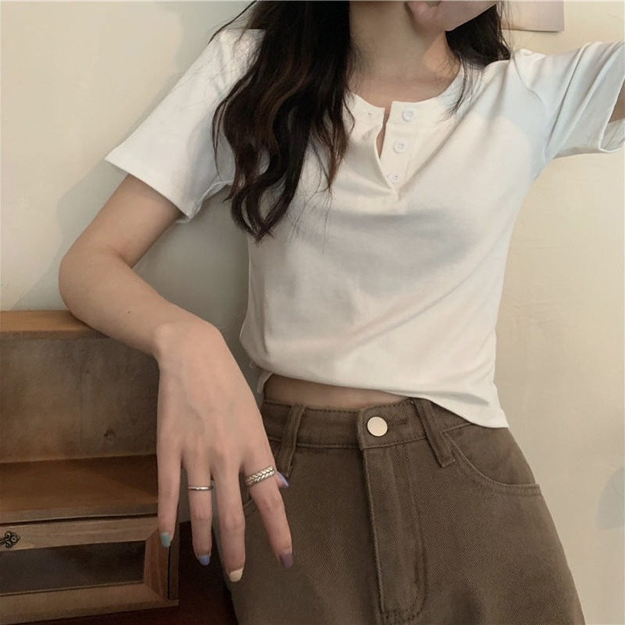 Women's Slim Fit Casual White Cardigan T-Shirt