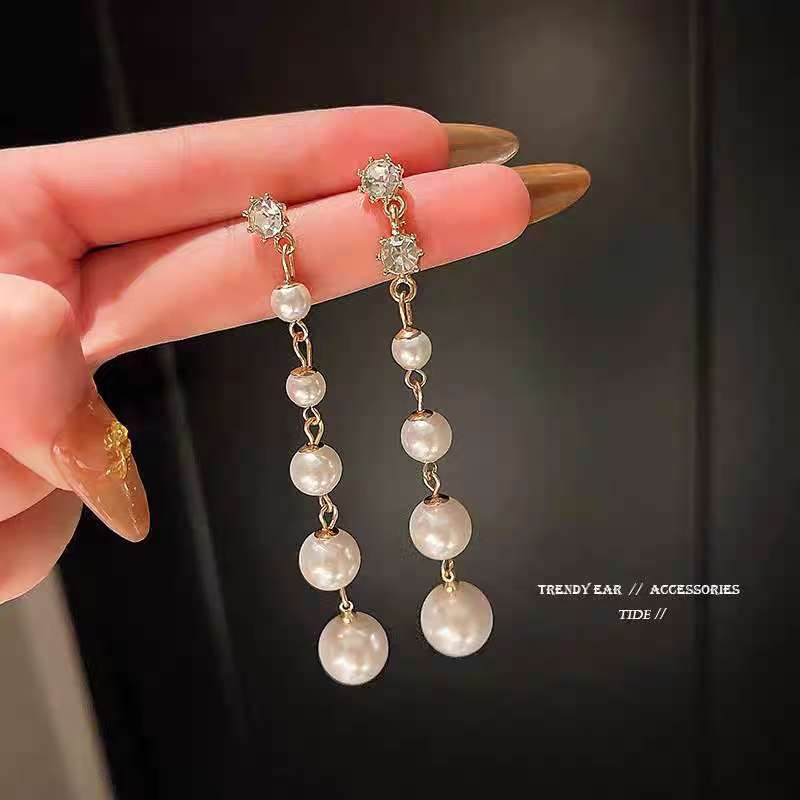 Vintage 925 Silver Pearl Earrings for Women