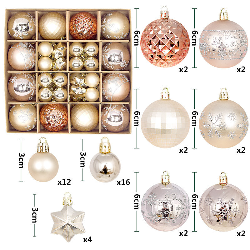 44pcs Christmas Ornaments Set with Decorative Balls