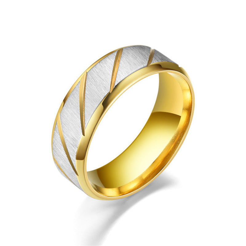 Double Bevel Stainless Steel Ring for Men and Women