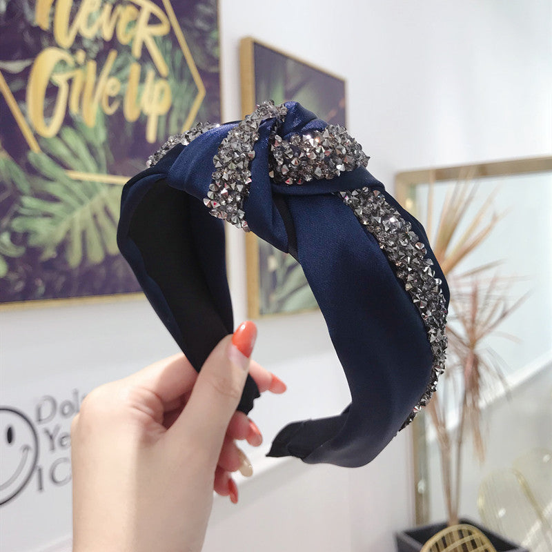Korean Style Simple Gem-Embellished Hairband Headband
