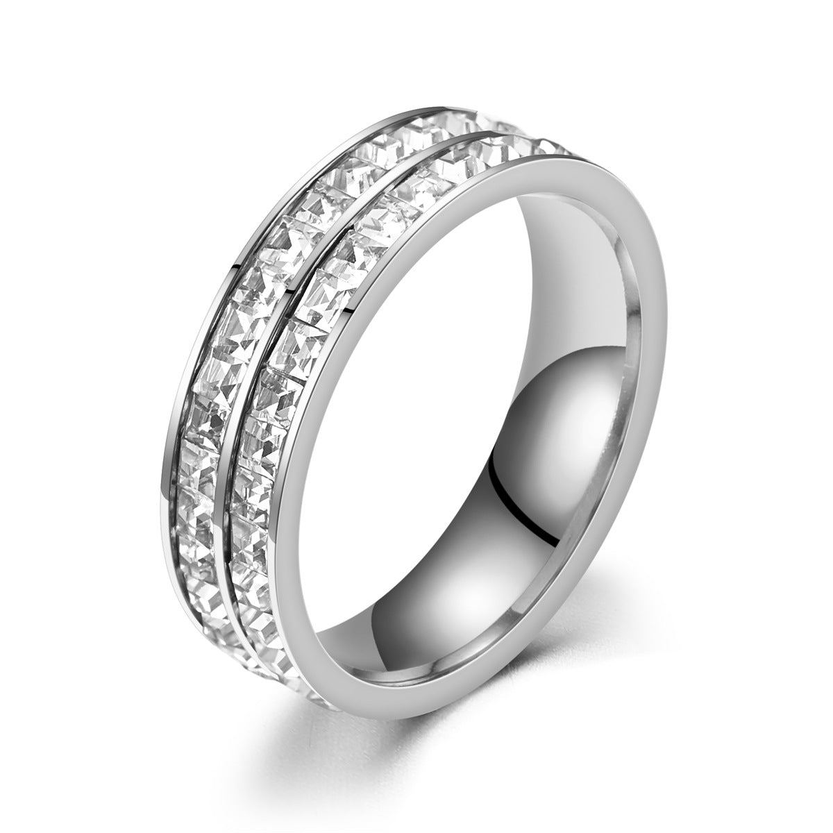 Small Square Diamond Starry Ring