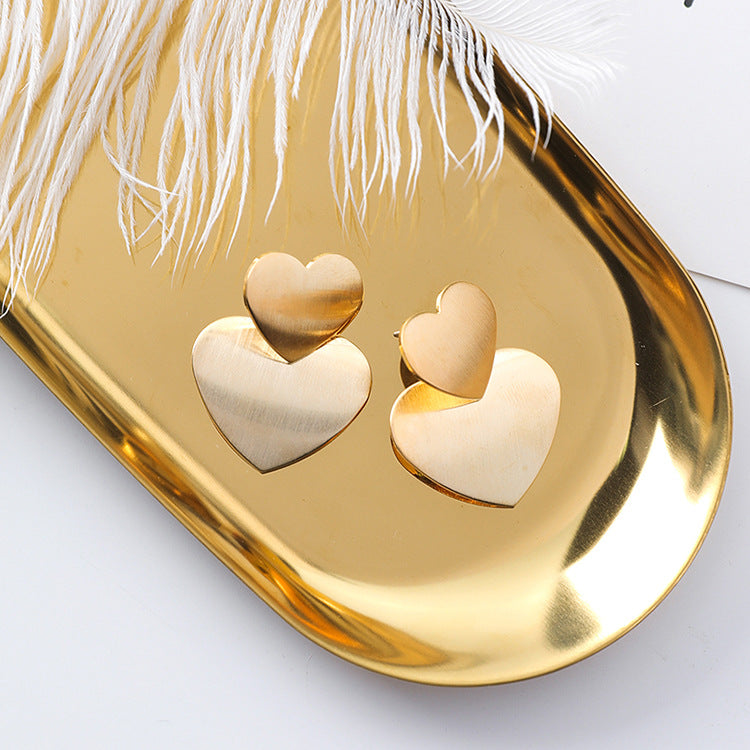 Heart Earrings - Metal Heart Drop Accessories