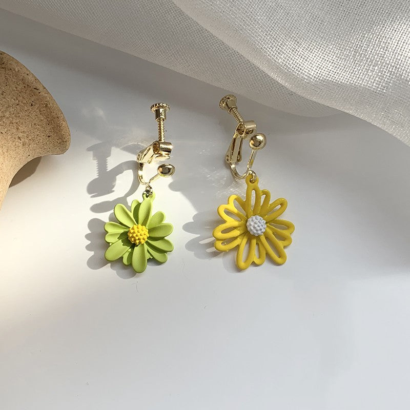Asymmetrical Daisy Earrings