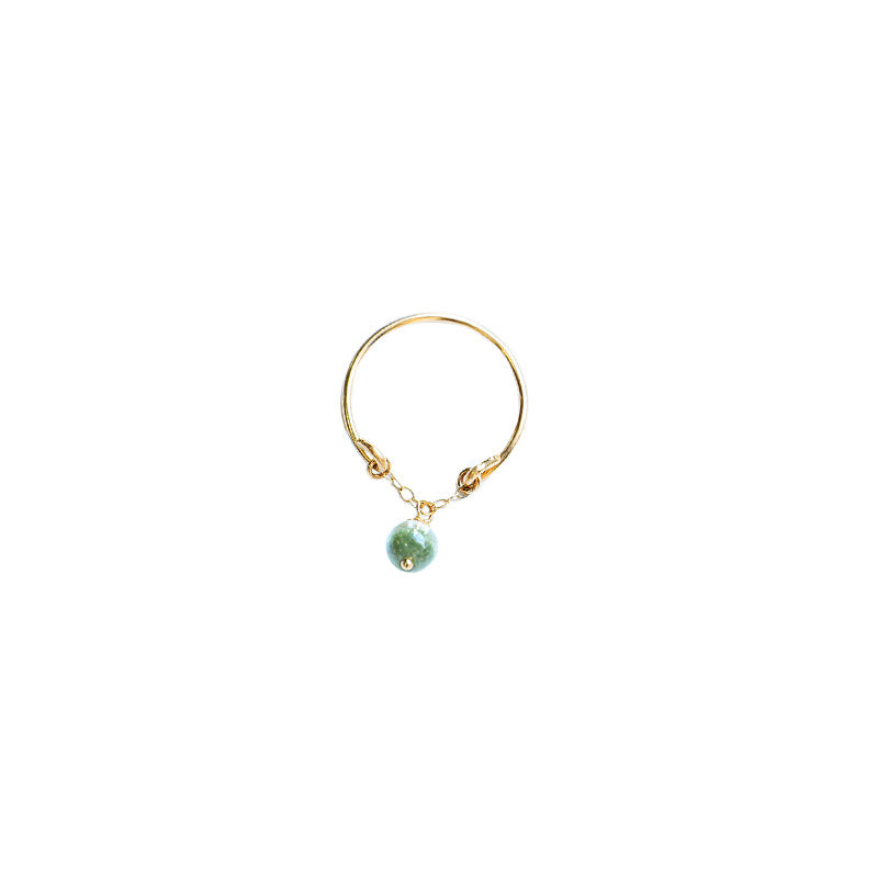 14K Gold-Plated Green Phantom Ring for Women