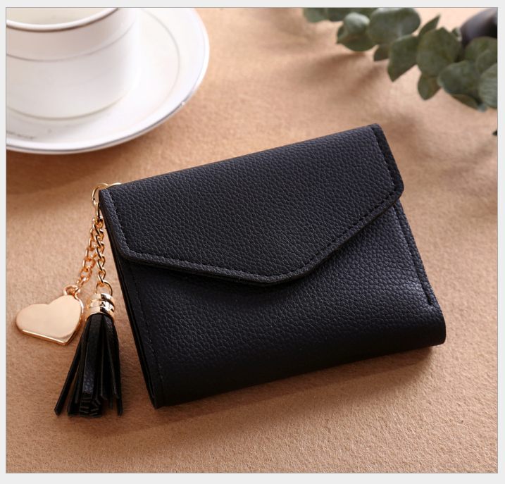Women's Short Korean Style Tassel Wallet Clutch