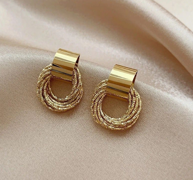 925 Silver Geometric Pearl Earrings for Women