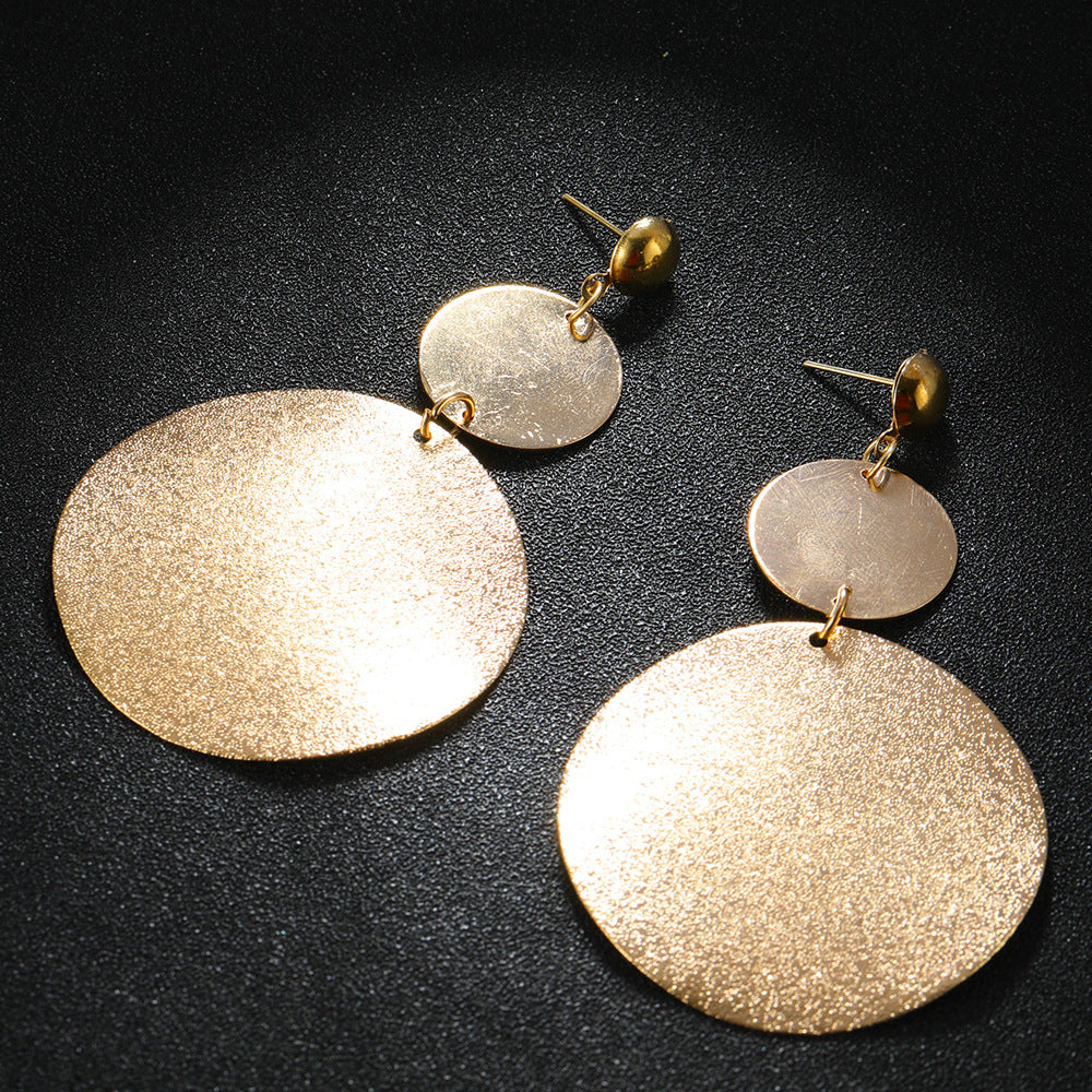 Retro Geometric Statement Earrings -