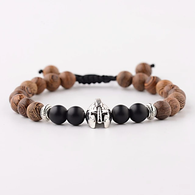 8mm Rainbow Chicken Wing Wood Chakra Bracelet