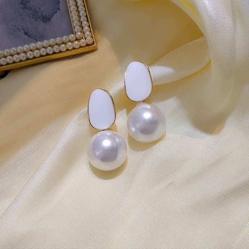 Vintage 925 Silver Pearl Earrings for Women