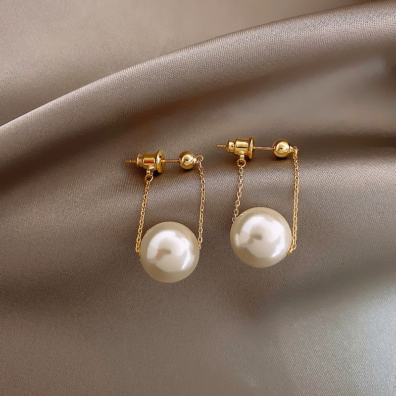 Vintage 925 Silver Pearl Earrings for Women