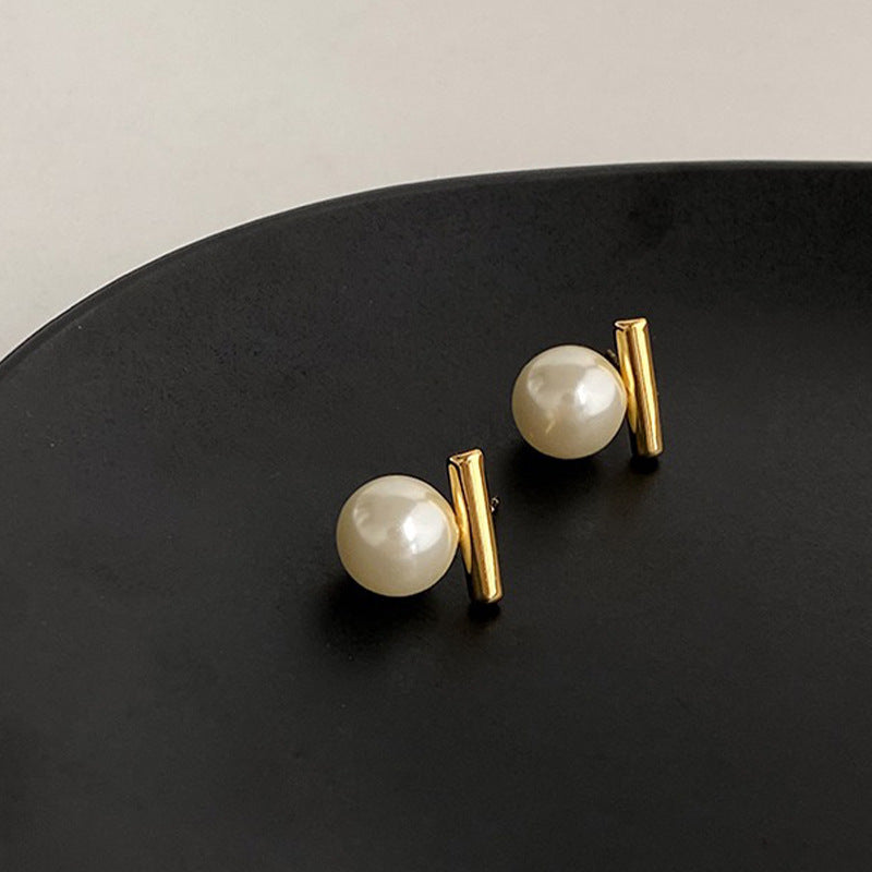 Vintage 925 Silver Pearl Earrings for Women
