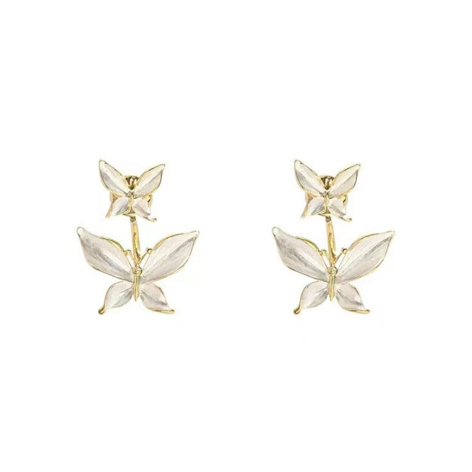 S925 Silver Needle Butterfly Earrings for Women