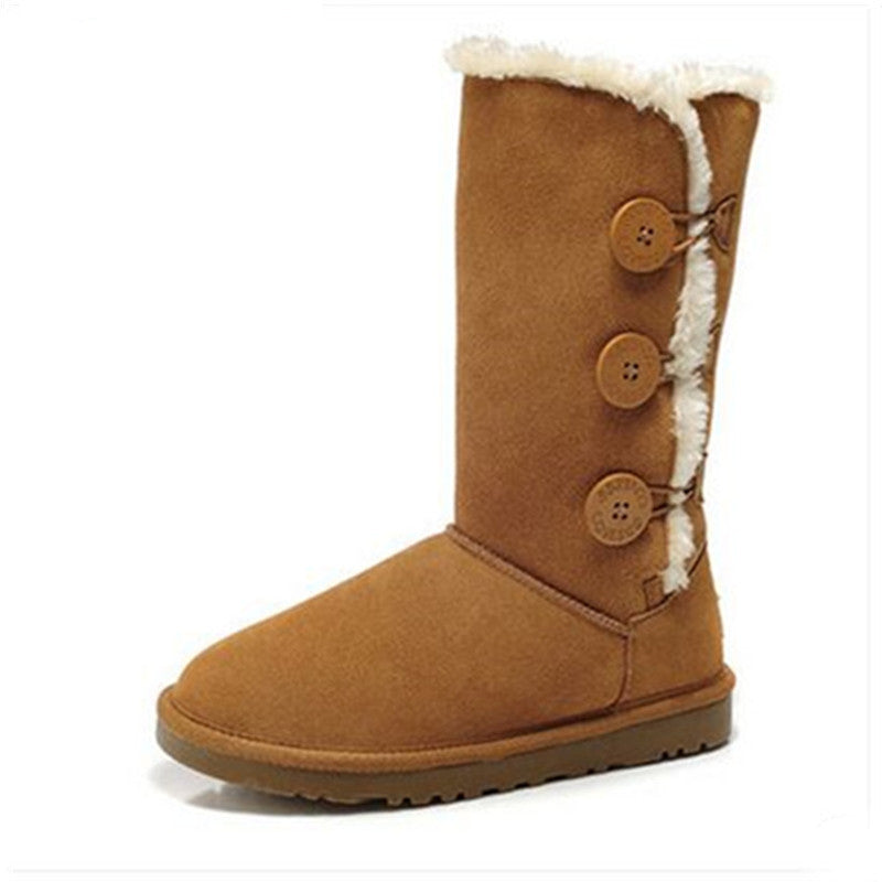 Winter Women's Mid-Calf Suede Snow Boots (Plus Size)
