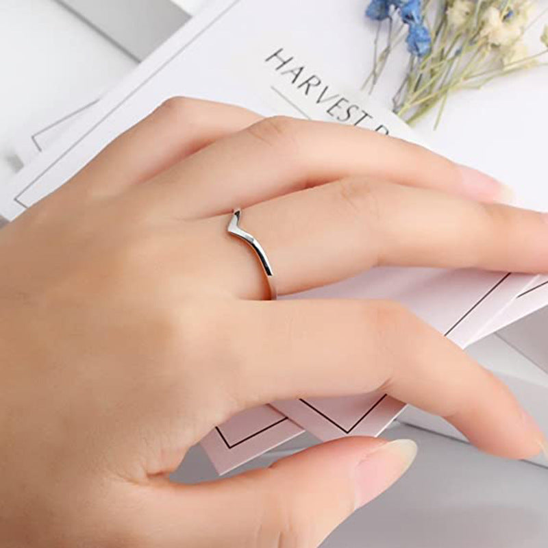 Peach Heart Shaped Titanium Steel Women's Ring