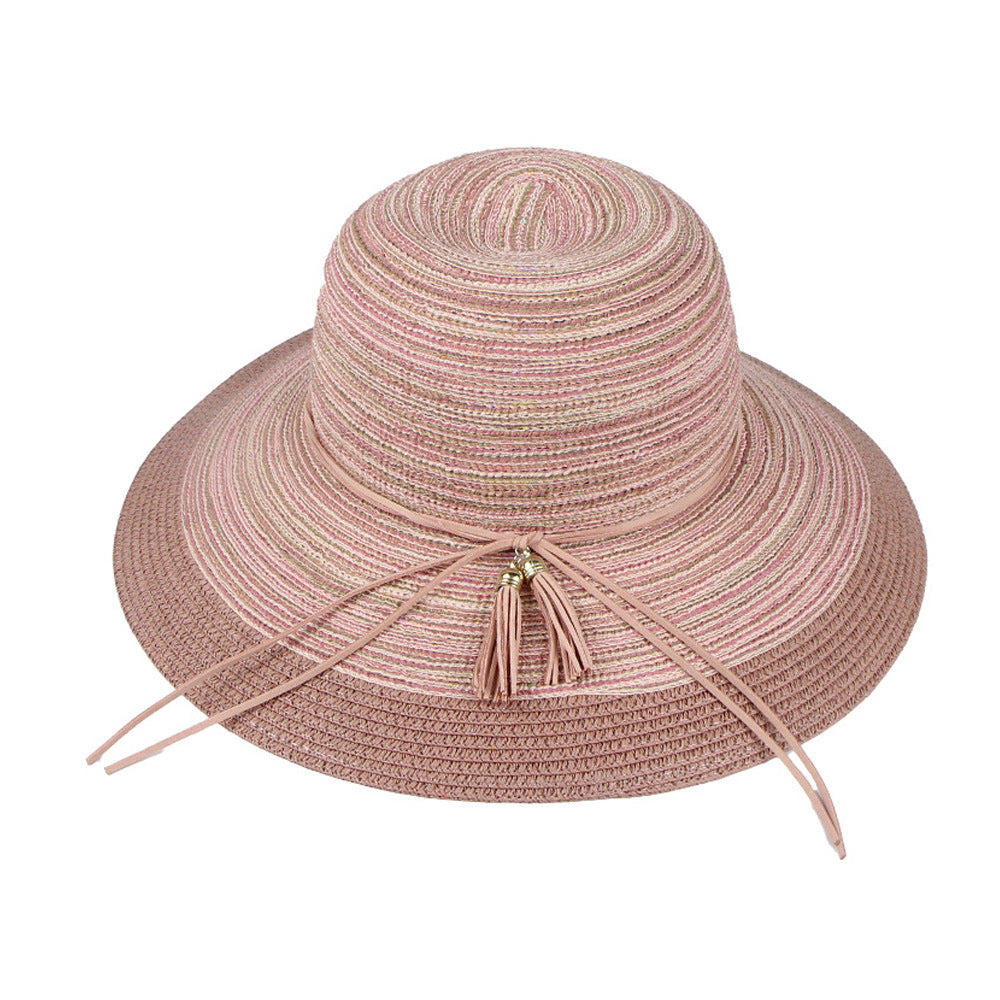 Summer Women's Foldable Wide-Brim Sun Hat for Outdoors