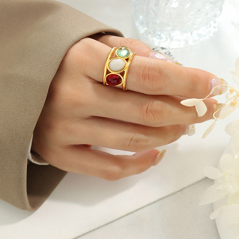 Personalized Multi-Color High-Grade Beaded Ring
