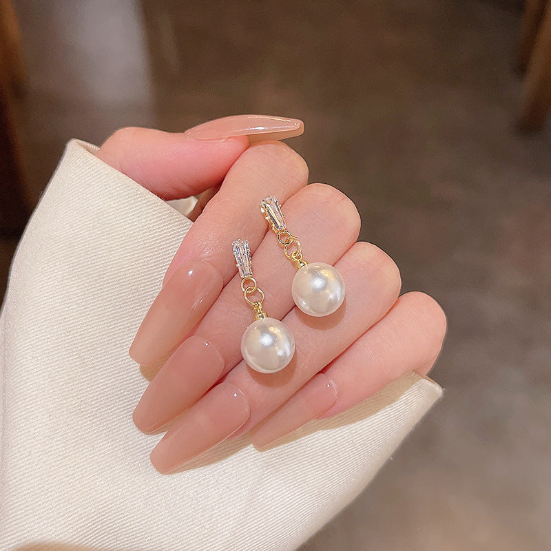 Vintage 925 Silver Pearl Earrings for Women