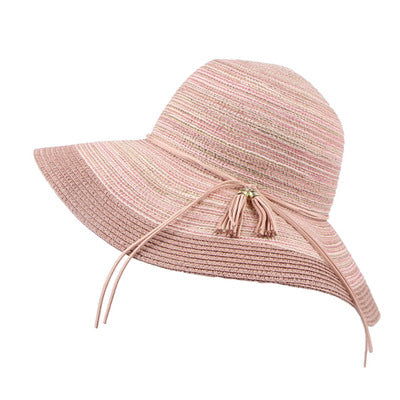 Summer Women's Foldable Wide-Brim Sun Hat for Outdoors