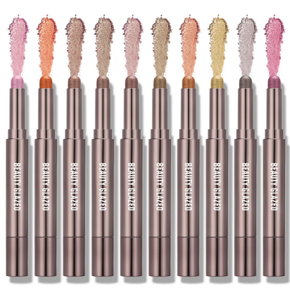 10 Color Double Ended Eyeshadow Stick with Brush
