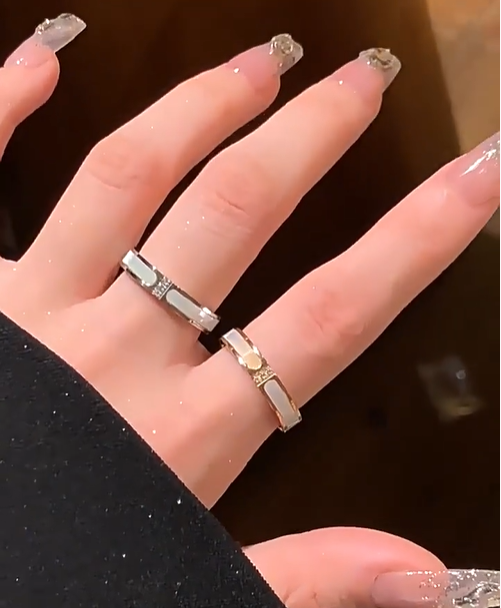 18K Rose Gold Plated Titanium Steel Shell Ring