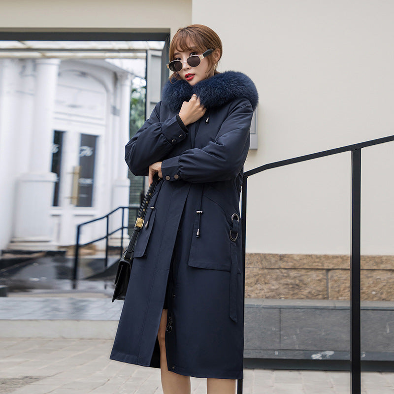 Women’s Mid-Length Slim Fit Parka with Removable Lining