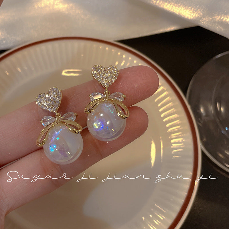 Vintage 925 Silver Pearl Earrings for Women