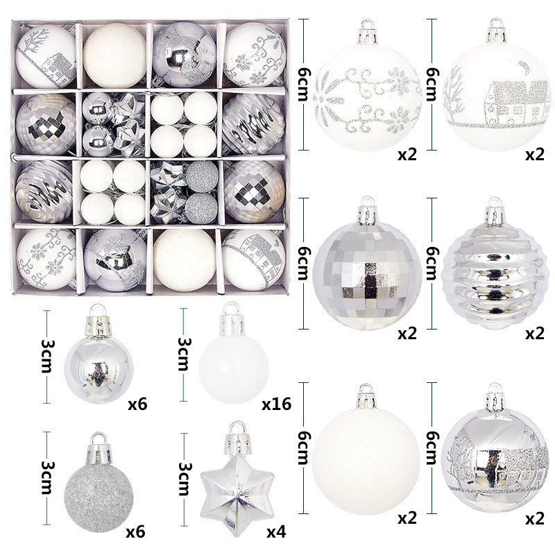 44pcs Christmas Ornaments Set with Decorative Balls