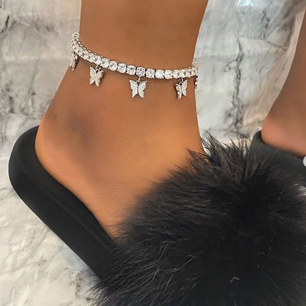 Small Butterfly Tassel Foot Decoration - Beach Jewelry