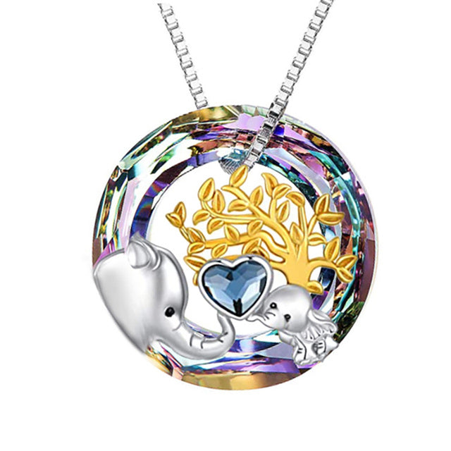 Women's Metal Tree of Life Round Pendant Necklace