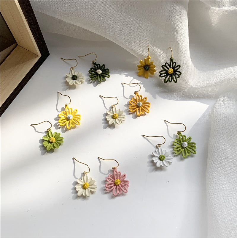 Asymmetrical Daisy Earrings