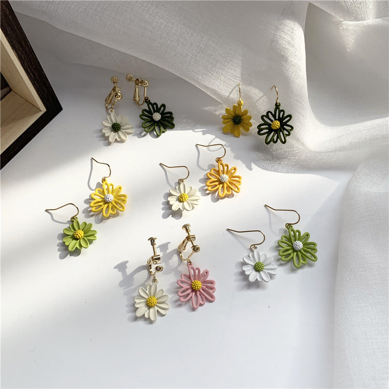 Asymmetrical Daisy Earrings