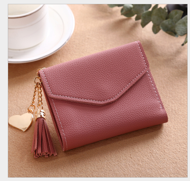 Women's Short Korean Style Tassel Wallet Clutch