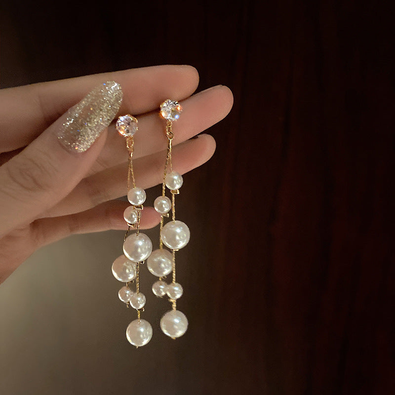 Vintage 925 Silver Pearl Earrings for Women
