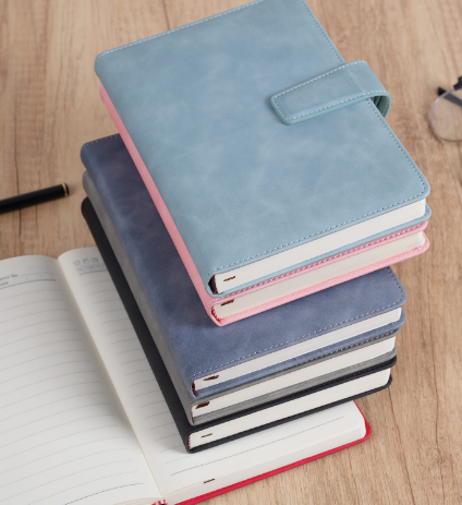 Leather Business Notebook with Loose-Leaf Design