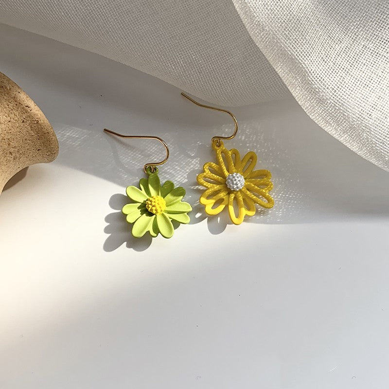 Asymmetrical Daisy Earrings