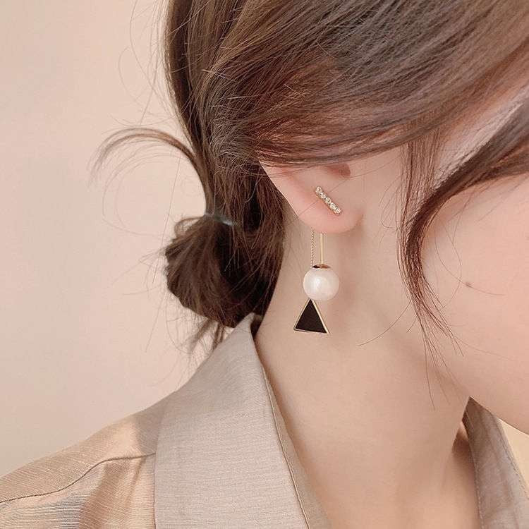 Vintage 925 Silver Pearl Earrings for Women