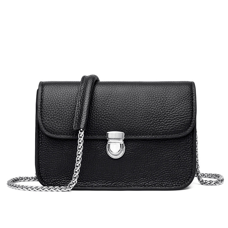 Fashionable Small Square Bag in Genuine Leather