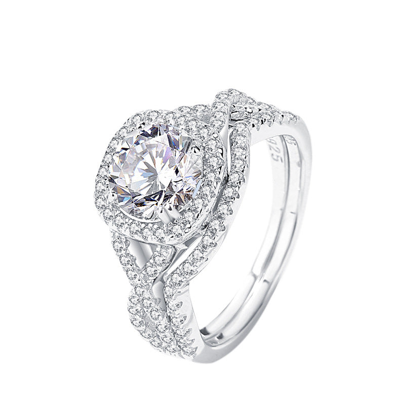Stylish Round Moissanite Ring for Women