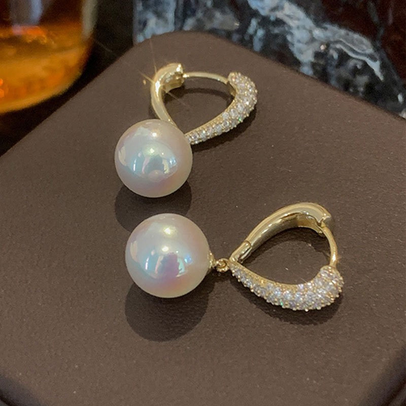 Vintage 925 Silver Pearl Earrings for Women