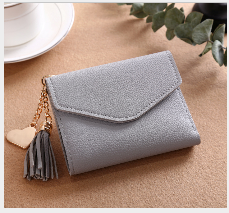 Women's Short Korean Style Tassel Wallet Clutch