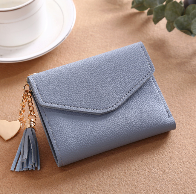 Women's Short Korean Style Tassel Wallet Clutch